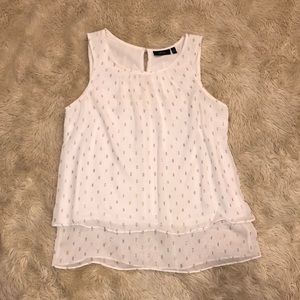 APT. 9 White W/ Gold Accent Tank Top
